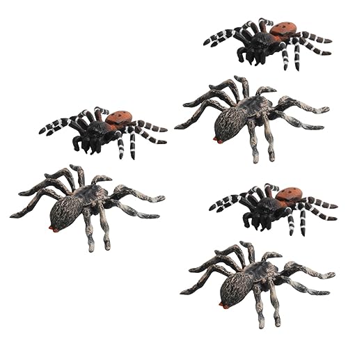 Vaguelly 6 STK Lebendige Spinne Gefälschtes Insektenmodell Spinnenminiaturen Lernspielzeug Für Kinder Tierspielzeug Spinnenspielzeug Spinnenmodell Halloween Kleine Spinne Plüsch Hund von Vaguelly