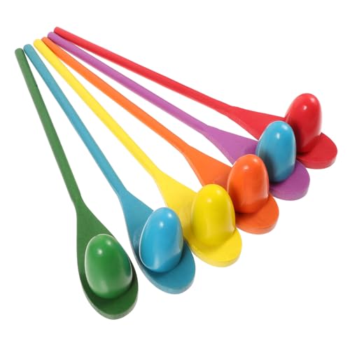 Vaguelly Balance-Spiel-Spielzeug Für Kinder Löffelrennen Aus Holz Sensorisches Trainingsspielzeug Trainingsspielzeug-Set Für Kinder von Vaguelly