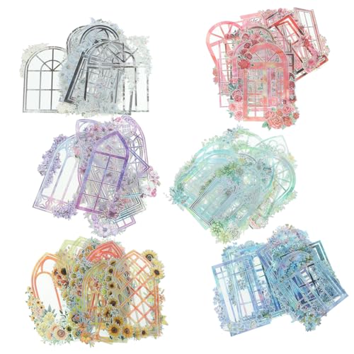 Vaguelly 6sätze Fensterbank Aufkleber Dekorative Blumen Sticker Für Scrapbooking Handbuch Und Tagebuch Random Style Für Kreative Projekte Vaguelly 6sätze Fensterbank Aufkleber Dekorative Blumen Sticker Für Scrapbooking Handbuch Und Tagebuch Random Style Für Kreative Projekte von Vaguelly
