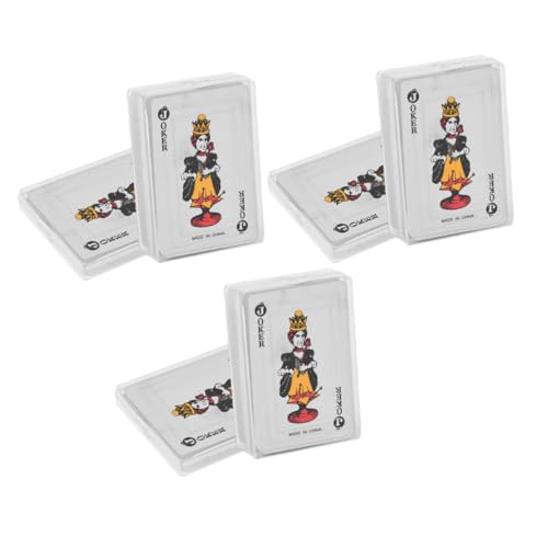 Vaguelly 6 Sätze Miniatur Pokerkarten Kleine Spielkarten für Reise und Familienspiele aus Robustem Kunststoff für Unterwegs Kreative Handhabung und Spaß von Vaguelly