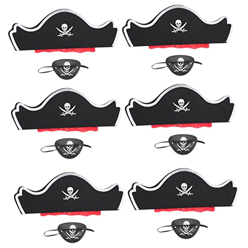 Vaguelly 6 Sätze Piratenhaar- Frau mit Piratenhut Piraten-Accessoires für Damen Piratenbandana Piratenparty piratin hut piraten hut Party-Kopfbedeckung Cosplay-Piratenhüte Plastik von Vaguelly