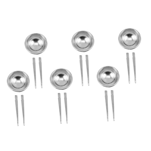 Vaguelly 6 Sets Geschirr Modell Mini Tablett Servierutensilien Kinderspielzeug Besteck Küche Küchenszene Requisite Mini Hauszubehör Zartes Mini Geschirr Silberlegierung Vaguelly 6 Sets Geschirr Modell Mini Tablett Servierutensilien Kinderspielzeug Besteck Küche Küchenszene Requisite Mini Hauszubehör Zartes Mini Geschirr Silberlegierung von Vaguelly