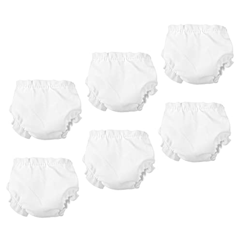 Vaguelly 6 Stck. Puppenkleidung Unterhose Für Zubehör Für Puppenwindeln Für Spielzeuge Kleider Puppenzubehör Weiß Stoff Vaguelly 6 Stck. Puppenkleidung Unterhose Für Zubehör Für Puppenwindeln Für Spielzeuge Kleider Puppenzubehör Weiß Stoff von Vaguelly