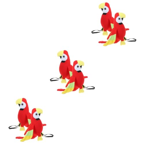 Vaguelly 6 STK Piraten-Papageienpuppe karnevalskostüme Kinder faschingskostüme Kinder Plüschfigurenspielzeug Kleidung gefüllter Papagei Cartoon-Vogel-Ornament die Schulter Requisiten Baby von Vaguelly