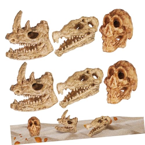 Vaguelly 6 Stück Aquarium Aquariumdekorationen realistischer zum Basteln Halloween Dekoration Tierkopf Dekoration Miniaturschädeldekor kleine Schädel zum Basteln Vaguelly 6 Stück Aquarium Aquariumdekorationen realistischer zum Basteln Halloween Dekoration Tierkopf Dekoration Miniaturschädeldekor kleine Schädel zum Basteln von Vaguelly