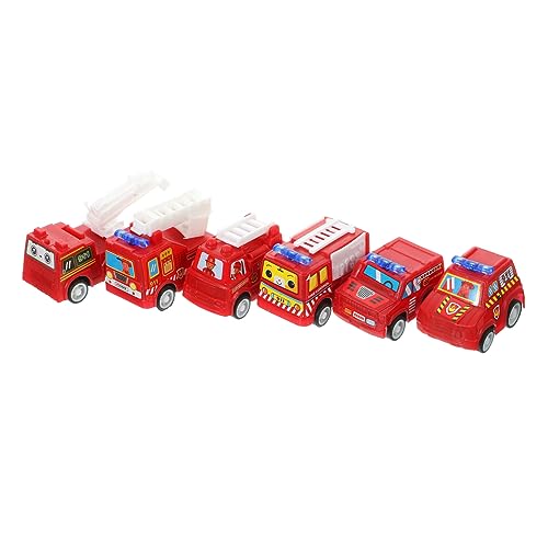 Vaguelly 6 Stück Auto zurückziehen Spielzeugauto ziehen Spielzeugauto zurückziehen Miniatur-Autospielzeug Miniaturauto zum Zurückziehen Kinderspielzeug Plastik rot von Vaguelly