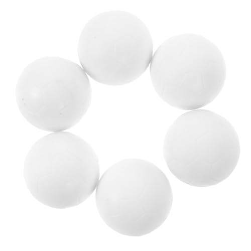 Vaguelly 6 Stück Bälle für Tischspiele Mini Ball Table Soccer spieltisch Kicker gesselschaftspiele tischfussbal Schreibtisch-Fußbälle Zubehör für Tischspiele Tischspiel Fußbälle pp Weiß von Vaguelly