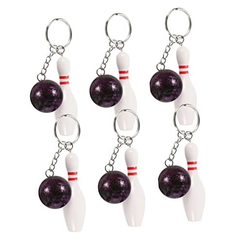 Vaguelly 6 Stück Bowling-Schlüsselanhänger Partygeschenke Kleinkind Bowling-Pin-Schlüsselanhänger charms anhänger schlüsselkette Neuheit Schlüsselanhänger Geldbeutel-Anhänger Metall Violett Vaguelly 6 Stück Bowling-Schlüsselanhänger Partygeschenke Kleinkind Bowling-Pin-Schlüsselanhänger charms anhänger schlüsselkette Neuheit Schlüsselanhänger Geldbeutel-Anhänger Metall Violett von Vaguelly