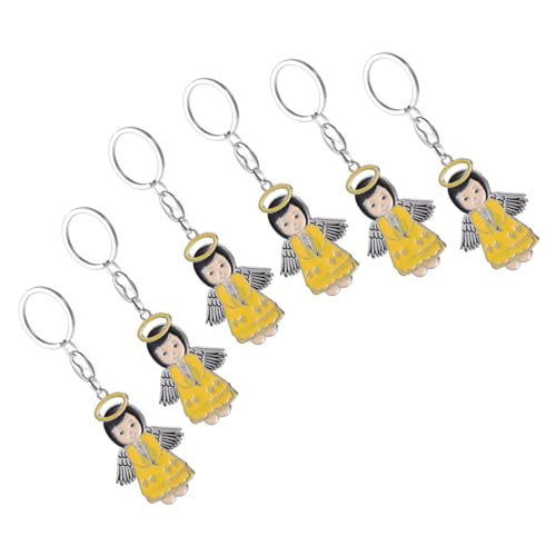 Vaguelly 6 Stück Engel Schlüsselanhänger Hochzeit Schlüsselbund Ausweis Mädchen Figur für engelanhänger angel Engel als Schlüsselanhänger taufe parteibevorzugung Legierung Yellow Vaguelly 6 Stück Engel Schlüsselanhänger Hochzeit Schlüsselbund Ausweis Mädchen Figur für engelanhänger angel Engel als Schlüsselanhänger taufe parteibevorzugung Legierung Yellow von Vaguelly