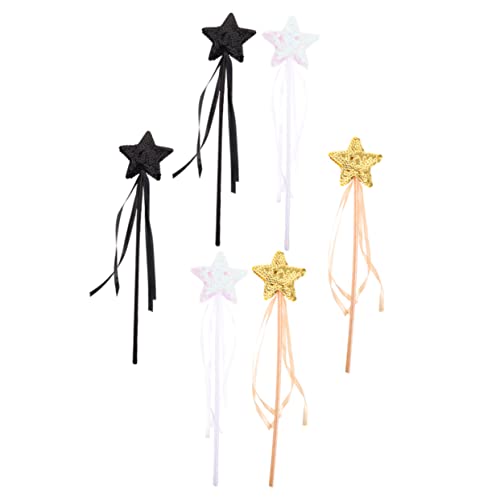 Vaguelly 6 Stück Glitzernde Zauberstäbe für Mädchen Sternförmige Feenstäbe Gold Rosa und Schwarz für Geburtstagsfeiern Halloween und Kostümpartys Vaguelly 6 Stück Glitzernde Zauberstäbe für Mädchen Sternförmige Feenstäbe Gold Rosa und Schwarz für Geburtstagsfeiern Halloween und Kostümpartys von Vaguelly