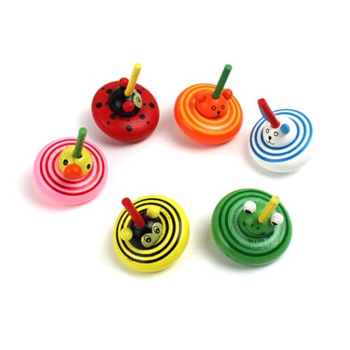 Vaguelly 6 Stück -Gyroskop- holzspielzeug für Schreibtischspielzeug Ursache-Wirkungs- spielzeuge kleines Oberteil Kreisel aus Holz Bambus Vaguelly 6 Stück -Gyroskop- holzspielzeug für Schreibtischspielzeug Ursache-Wirkungs- spielzeuge kleines Oberteil Kreisel aus Holz Bambus von Vaguelly
