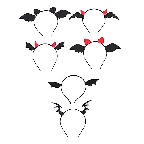 Vaguelly 6 Stück Halloween Teufel Wings Haarreif Teiliges Kostümzubehör für Festliche Anlässe für Karneval und Halloween aus Strapazierfähigem Material Einfache Handhabung und Fröhliches von Vaguelly