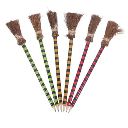 Vaguelly 6 Stück Hexenbesen-Bleistift Halloween-Stifte Bausatz Besen kreativer Bleistift Halloween-Maske Lecker holzstifte spaß Kleiner Besenstift kleine Besenstifte Buche Vaguelly 6 Stück Hexenbesen-Bleistift Halloween-Stifte Bausatz Besen kreativer Bleistift Halloween-Maske Lecker holzstifte spaß Kleiner Besenstift kleine Besenstifte Buche von Vaguelly