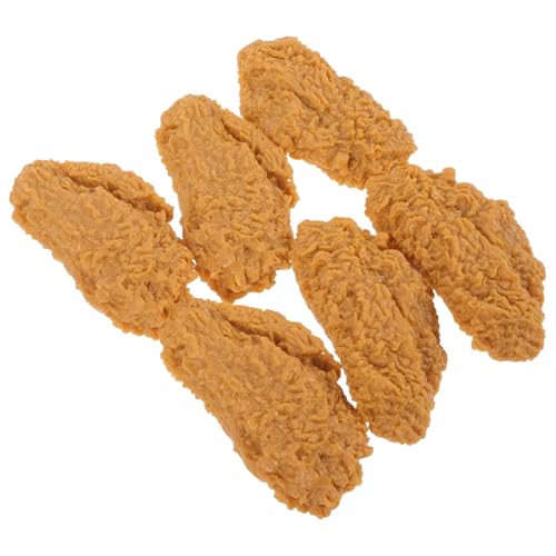 Vaguelly 6 Stück Hühnerflügelmodellanhänger frittierte Hähnchenflügel realistisch Fälschung gebraten wohnungsdeko hausdeko frittiertes lebensmittelmodell gefälschtes Lebensmittelmodell PVC Vaguelly 6 Stück Hühnerflügelmodellanhänger frittierte Hähnchenflügel realistisch Fälschung gebraten wohnungsdeko hausdeko frittiertes lebensmittelmodell gefälschtes Lebensmittelmodell PVC von Vaguelly