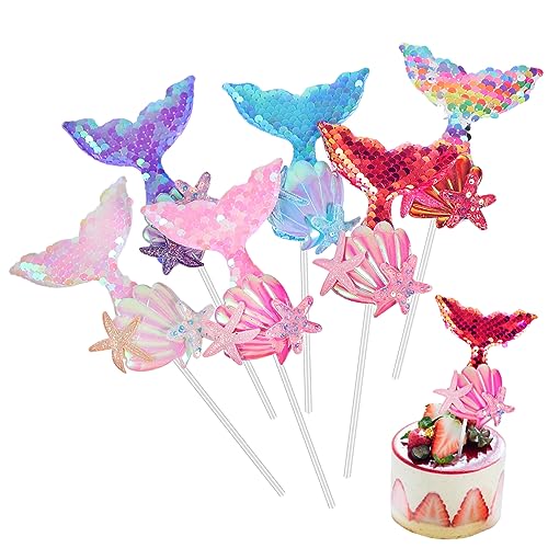 Vaguelly 6 Stück Kuchendekoration Partyzubehör Für Meerjungfrauen Meerjungfrau Süßigkeiten Pailletten Kuchen Kuchendeckel Mädchen Meerjungfrau-Ornament Prinzessin Tortenaufleger Stoff Vaguelly 6 Stück Kuchendekoration Partyzubehör Für Meerjungfrauen Meerjungfrau Süßigkeiten Pailletten Kuchen Kuchendeckel Mädchen Meerjungfrau-Ornament Prinzessin Tortenaufleger Stoff von Vaguelly