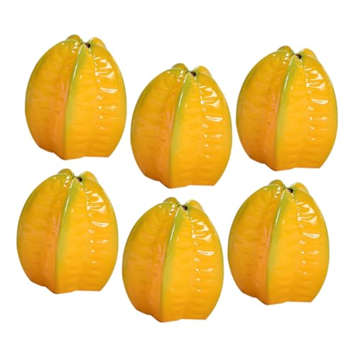 Vaguelly 6 Stück Künstliche Früchte Realistisch Simulation Gefälscht Spielzeuge Miniatur-karambolenspielzeug Karambolen-Requisite Aufbewahren Mini-karambolenmodell Yellow Harz Vaguelly 6 Stück Künstliche Früchte Realistisch Simulation Gefälscht Spielzeuge Miniatur-karambolenspielzeug Karambolen-Requisite Aufbewahren Mini-karambolenmodell Yellow Harz von Vaguelly