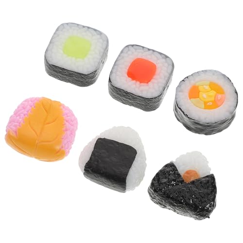 Vaguelly 6 Stück Künstliche Sushi-Lebensmittel: Miniatur-Sushi-Figuren Für Die Küche Zu Hause, Als Foto-Requisite – Realistische Dreieckige Onigiri-Modelle Im Japanischen Stil Vaguelly 6 Stück Künstliche Sushi-Lebensmittel: Miniatur-Sushi-Figuren Für Die Küche Zu Hause, Als Foto-Requisite – Realistische Dreieckige Onigiri-Modelle Im Japanischen Stil von Vaguelly
