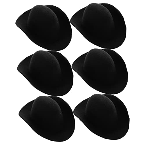 Vaguelly 6 Stück Mini Cowboyhut Teiliges für Puppen Dekorative Mini Hüte für DIY Projekte für Hochzeiten und Fotoshootings aus Zuverlässigen Materialien Gefertigt von Vaguelly