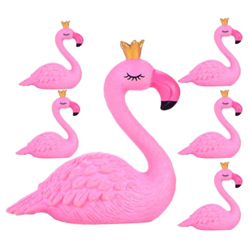 Vaguelly 6 Stück Mini Flamingo Figuren Dekorative Gartenstatuen aus Charmante Flamingo Ornamente für Tisch Fenster für Gartenpartys und Deko Vaguelly 6 Stück Mini Flamingo Figuren Dekorative Gartenstatuen aus Charmante Flamingo Ornamente für Tisch Fenster für Gartenpartys und Deko von Vaguelly