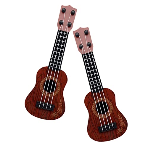 Vaguelly 6 STK Mini-Ukulele musikalisches Gitarrenspielzeug für Kinder Kindergitarre für Jungen Spielzeug für Mädchen Modelle Ukulelen für die frühe Bildung Gitarrenmodell aus Kunststoff von Vaguelly