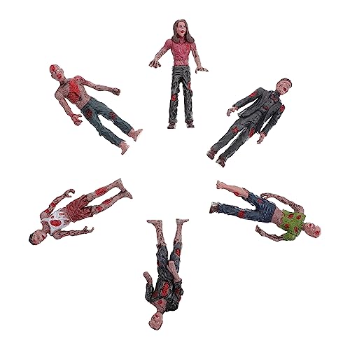Vaguelly 6 Stück Mini Zombie Figuren Realistische Party Requisiten für Gruseldekoration und Scherze Horrormodelle aus Kunststoff für Halloween und Vaguelly 6 Stück Mini Zombie Figuren Realistische Party Requisiten für Gruseldekoration und Scherze Horrormodelle aus Kunststoff für Halloween und von Vaguelly
