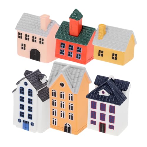 Vaguelly 6 Stück Miniatur Haus Dekoration Teiliges Cottage Figuren für Garten Mini Landschaft Realistische Resin Miniaturhaus Ornamente für Kreative Vaguelly 6 Stück Miniatur Haus Dekoration Teiliges Cottage Figuren für Garten Mini Landschaft Realistische Resin Miniaturhaus Ornamente für Kreative von Vaguelly