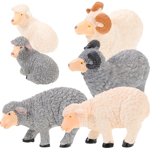 Vaguelly 6 Stück Miniatur Schaf Figuren Niedliche Resin Garten Deko für Mikrolandschaften Tiermodelle für Kreative Dekorationen und Gartenaccessoires Vaguelly 6 Stück Miniatur Schaf Figuren Niedliche Resin Garten Deko für Mikrolandschaften Tiermodelle für Kreative Dekorationen und Gartenaccessoires von Vaguelly