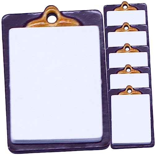 Vaguelly 6 Stück Miniatur Schreibtafel Teiliges Puppenhaus Zubehör für DIY Deko Kreatives für Realistische Photo Requisiten Miniatur Wohnaccessoire von Vaguelly