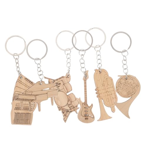Vaguelly 6 Stück Musikinstrument Schlüsselanhänger Fondant Zubehör Ring Schlüsselanhänger Musik Schlüsselanhänger Taschen Schlüsselanhänger Gitarren Schlüsselanhänger Accessoire Bar von Vaguelly