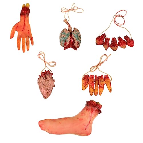 Vaguelly 6 Stück Organkette Halloween Halloween Gefälschte Körperteile Dekoration Halloween Requisite Gefälschte Blutige Körperteile Party Requisite Körperteile Halloween Vaguelly 6 Stück Organkette Halloween Halloween Gefälschte Körperteile Dekoration Halloween Requisite Gefälschte Blutige Körperteile Party Requisite Körperteile Halloween von Vaguelly