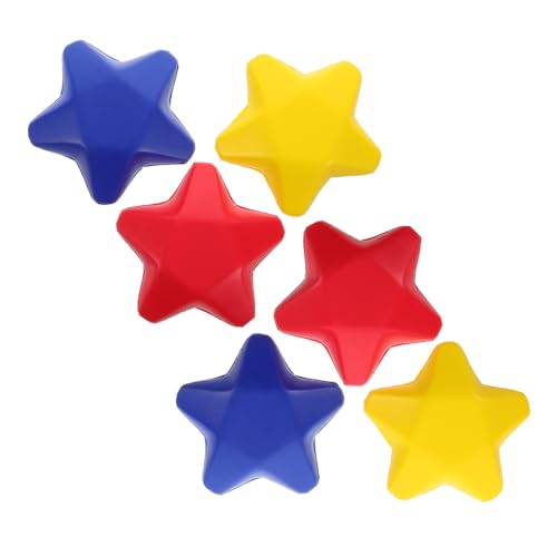 Vaguelly 6 Stück PU Stern Stressbälle Farbige Schaumstoff Knautschbälle in Rot Gelb Blau Stressabbauendes für Erwachsene Ergonomie Entspannungs Tool für Schule Büro Vaguelly 6 Stück PU Stern Stressbälle Farbige Schaumstoff Knautschbälle in Rot Gelb Blau Stressabbauendes für Erwachsene Ergonomie Entspannungs Tool für Schule Büro von Vaguelly