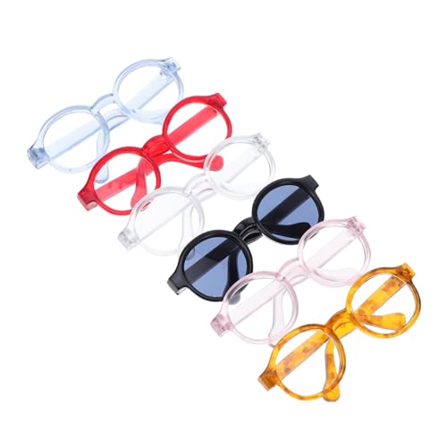 Vaguelly 6 Stück Plastik Eyewear für Puppen Stilvolle Accessoires für DIY Dekorationen und Fotografie von Stofftieren von Vaguelly
