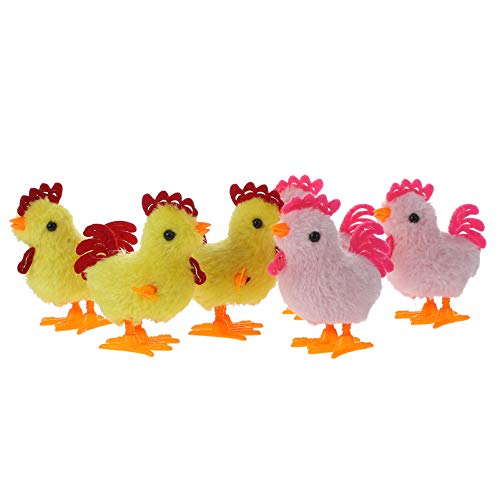 Vaguelly 6 Stück Plüsch Hühner Spielzeuge Lustige Küken Deko für Ostern Kreative Foto Requisiten für Realistische Bewegungsmechanik Farbenfroh und Gestaltet Zufällige Farbe von Vaguelly