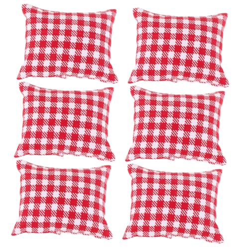 Vaguelly 6 Stück Puppenhauskissen Miniatur Bausatz Puppenhaus -Accessoire Figuren Bett Mini -Kissen mini Kissen puppenhaus Einrichtung weiches Kissen Puppenhauszubehör Stoff rot Vaguelly 6 Stück Puppenhauskissen Miniatur Bausatz Puppenhaus -Accessoire Figuren Bett Mini -Kissen mini Kissen puppenhaus Einrichtung weiches Kissen Puppenhauszubehör Stoff rot von Vaguelly