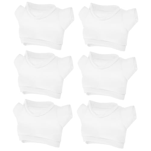 Vaguelly 6stücke Teiliges T-Shirts Für Plüschbären Weiche Bequeme Kleidung Für -bärenspiele Für Kuscheltiere Und Puppen Hervorragende Farbbeständigkeit Und Einfache Handhabung von Vaguelly