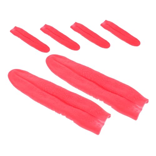 Vaguelly 6 Stück Realistische Fake Zungen Langes Stretch-zungen Halloween Requisiten Gruselprank Party Dekoration für Karneval April Fools Day von Vaguelly