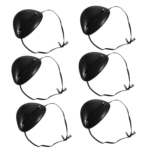 Vaguelly 6 Stück Schwarze Piraten Augenklappen Elastisch Einstellbar Leichte Augenmasken für Halloween Karneval Cosplay Partys und Kostüme Geeignet von Vaguelly