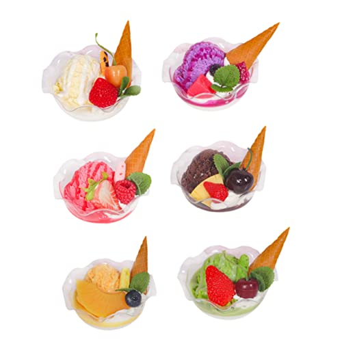 Vaguelly Realistisches Gefälschtes Eisdessert-Set 6-teilig Künstliches Dessert-Spielzeug Für Die Anzeige in Der Küche Zu Hause Vaguelly Realistisches Gefälschtes Eisdessert-Set 6-teilig Künstliches Dessert-Spielzeug Für Die Anzeige in Der Küche Zu Hause von Vaguelly