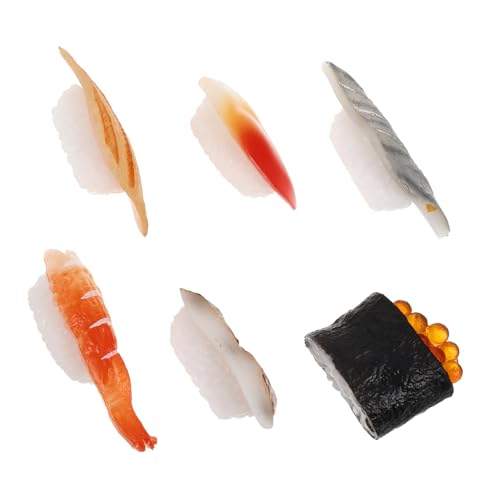 Vaguelly 6 Stück Sushi -Modellrequisiten Kindergarten Sushi-Modell Sushi Modell für Fotografie Simulationsmodell für Sushi-Lebensmittel lebensechtes Lebensmittelmodell Plastik Vaguelly 6 Stück Sushi -Modellrequisiten Kindergarten Sushi-Modell Sushi Modell für Fotografie Simulationsmodell für Sushi-Lebensmittel lebensechtes Lebensmittelmodell Plastik von Vaguelly
