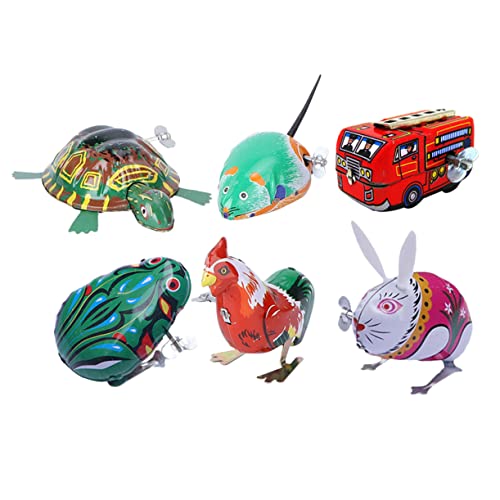 Vaguelly 6 Stück Teiliges Aufziehspielzeug Blechspielzeug für Retro Tierdesign Fördert Kreativität Motorik Zufällige und Farben Zufällige Farbe Vaguelly 6 Stück Teiliges Aufziehspielzeug Blechspielzeug für Retro Tierdesign Fördert Kreativität Motorik Zufällige und Farben Zufällige Farbe von Vaguelly