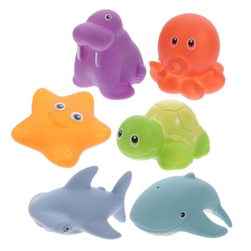 Vaguelly 6 Stück Teiliges Badewannenspielzeug für Kleinkinder Squeezable Cartoon Tier mit Wasserspritzfunktion für Badewanne und Freizeit im Pool Vaguelly 6 Stück Teiliges Badewannenspielzeug für Kleinkinder Squeezable Cartoon Tier mit Wasserspritzfunktion für Badewanne und Freizeit im Pool von Vaguelly