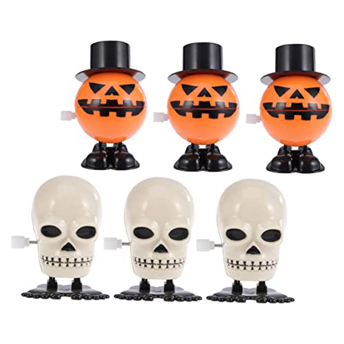 Vaguelly 6 Stück Teiliges Halloween Aufziehspielzeug mit Springendem Kürbis und Schädel Batteriefrei Mechanisch Lustiges für Halloween Party und Geburtstagsfeier Vaguelly 6 Stück Teiliges Halloween Aufziehspielzeug mit Springendem Kürbis und Schädel Batteriefrei Mechanisch Lustiges für Halloween Party und Geburtstagsfeier von Vaguelly