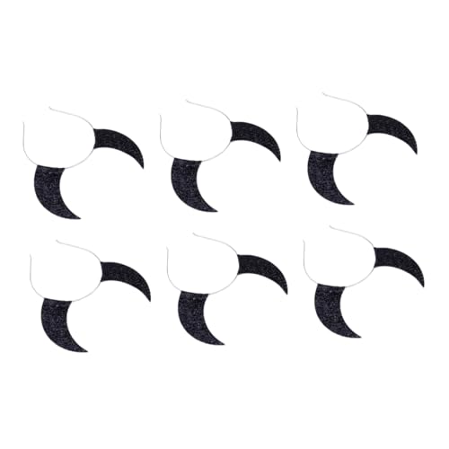 Vaguelly 6 Stück Teiliges Halloween Haarband mit Pailletten Teufelshörnern Umweltfreundliches Material Weich und Bequem als Party Haarschmuck für Mädchen bei Kostüm und Fotoevents von Vaguelly