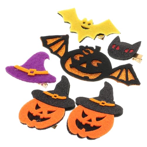 Vaguelly 6 Stück Teiliges Halloween Haarschmuck mit Cartoon Kürbis Fledermaus Katze Hexenhut Design Leichte Haarspangen für Mädchen Frauen für Party und Kostümdeko Vaguelly 6 Stück Teiliges Halloween Haarschmuck mit Cartoon Kürbis Fledermaus Katze Hexenhut Design Leichte Haarspangen für Mädchen Frauen für Party und Kostümdeko von Vaguelly