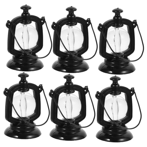 Vaguelly 6 Stück Teiliges Kerosinlampe für Puppenhaus Dekoration Vintage Öllampe als DIY Zubehör für Mikrolandschaften und Kreative Gestaltung von Vaguelly