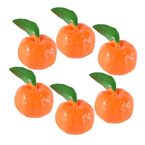 Vaguelly 6 Stück Teiliges Mini Fake Orange Modell Simulierte Obst Dekoration für Zuhause Küche Geschäfte und Fotografie Langlebig und Vielseitig Einsetzbar von Vaguelly