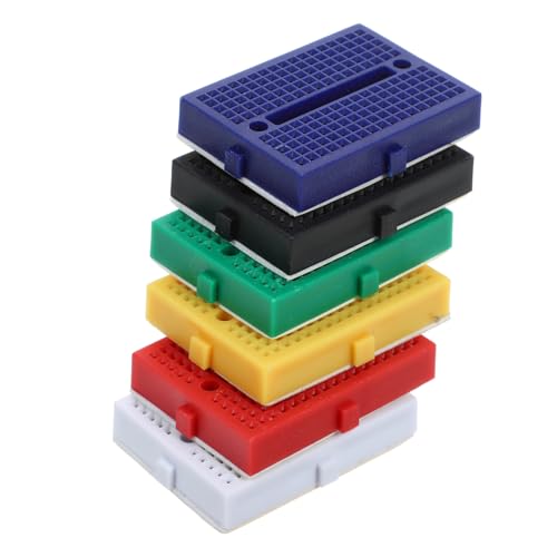 Vaguelly 6 Stück Teiliges Mini Steckbrett Lötfreies Steckbrett für Experimente Kleine Breadboards mit Farbcodierung Stabile Elektrische Schaltungen für Labor und DIY Projekte von Vaguelly