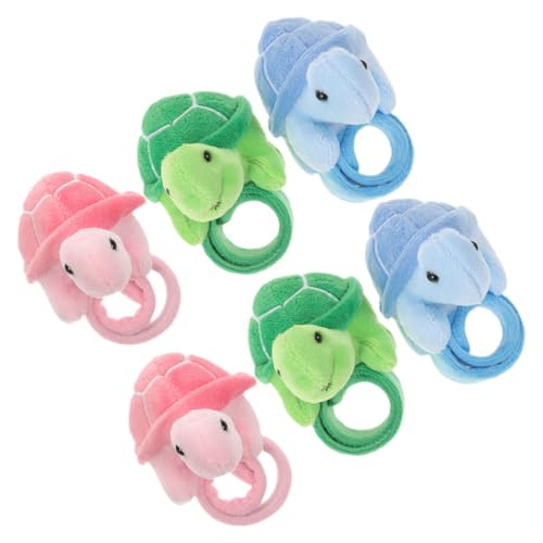 Vaguelly 6 Stück Teiliges Plüsch Schildkröten Slap Armband Leichtes Buntes Party Wristband für Dekoration für Feiern Karneval und Bühnenaufführungen von Vaguelly