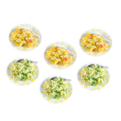 Vaguelly 6 Stück Teiliges Simuliertes Bratreis Modell Lebensnahe Miniatur Lebensmittel für Puppenhaus und Mikro Küchen Dekoration für Rollenspiele und Kreatives Vaguelly 6 Stück Teiliges Simuliertes Bratreis Modell Lebensnahe Miniatur Lebensmittel für Puppenhaus und Mikro Küchen Dekoration für Rollenspiele und Kreatives von Vaguelly