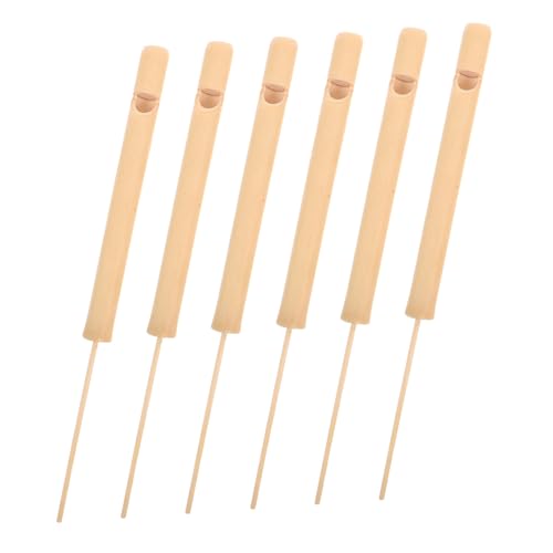 Vaguelly 6 Stück Teiliges Vogelpfeifen aus Holz Mini Flöten Musikspielzeug Fördert Kreativität Feinmotorik Outdoor von Vaguelly